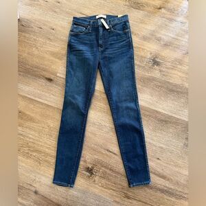 NWT Madewell Dark Blue Skinny Jeans Sz 26